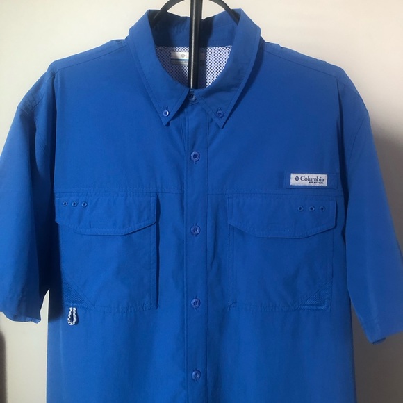 Columbia Other - Columbia Men's Bright Blue Button-Down Casual Shirt